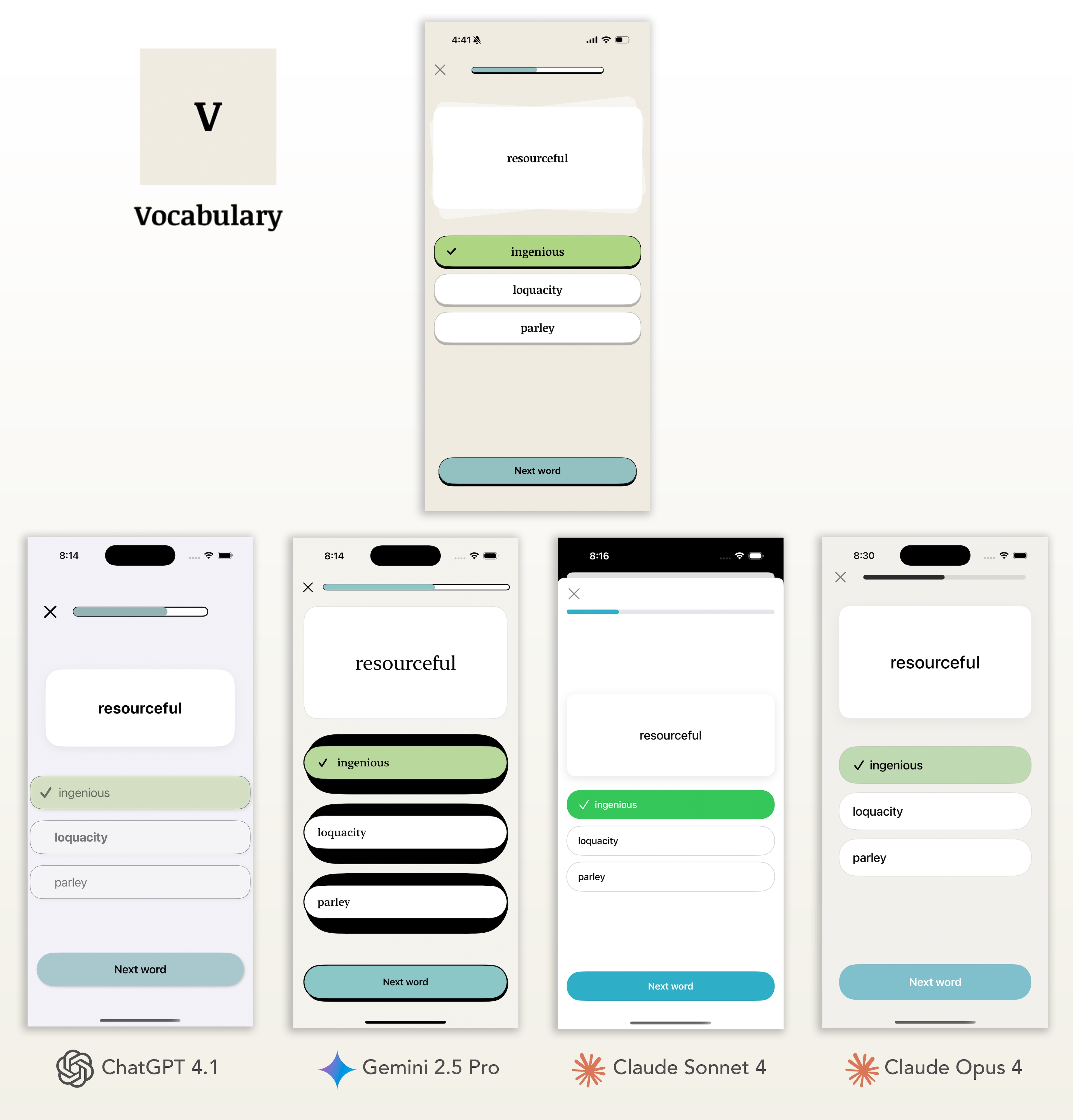 Vocabulary App Comparison